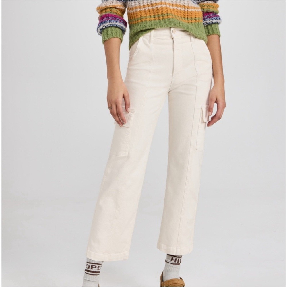 Mother The Rambler Cargo Ankle‎ in Cream Puff Sz 34